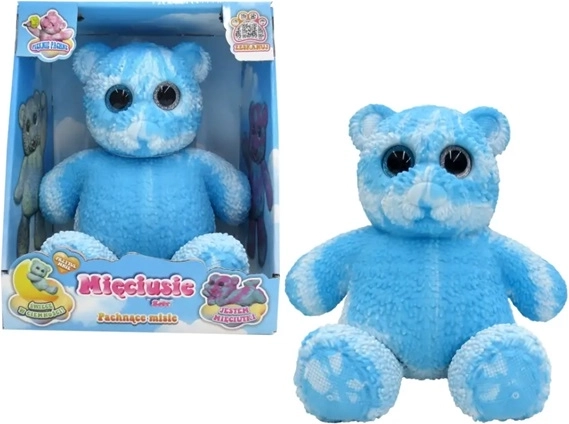 EPEE Mięciuś ours en peluche qui brille dans le noir 28 cm blanc-bleu