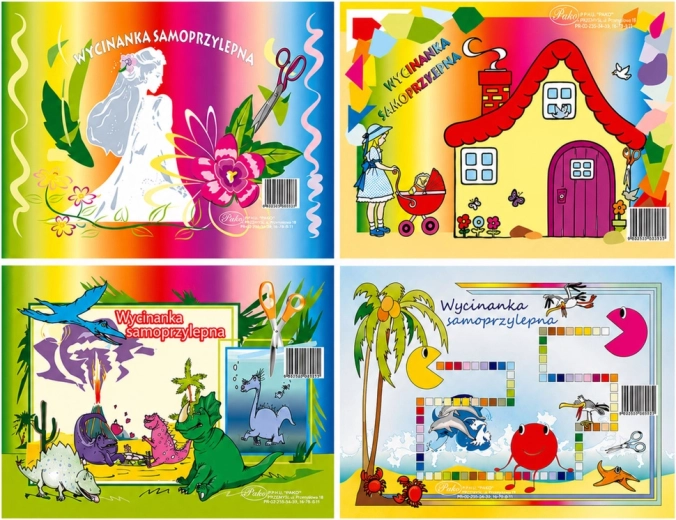 Papiers colorés autocollants Protos (papier à découper) mix A4, 8 feuilles - 1 pièce