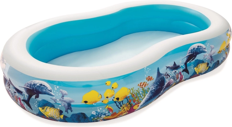 Piscine gonflable motif poissons 262 × 157 × 46 cm BESTWAY