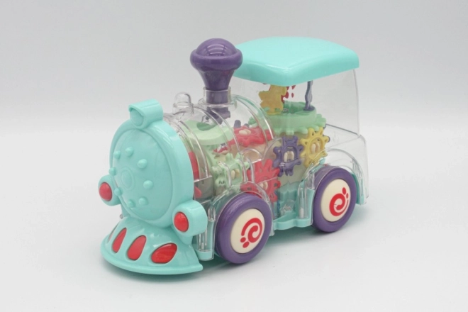 Jouet train transparent avec lumières et musique
