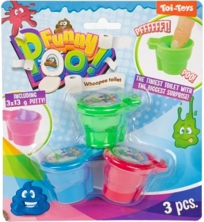 Pâte péteuse mini toilette – lot de 3 pièces