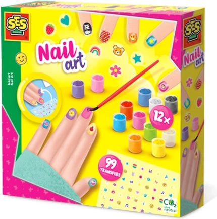 SES Kit de décoration d’ongles avec autocollants