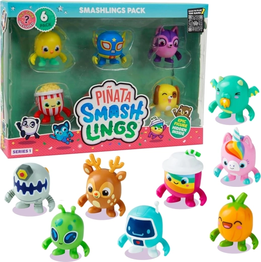 piñata smashlings – lot de 6 figurines aléatoires avec créatures, série 1