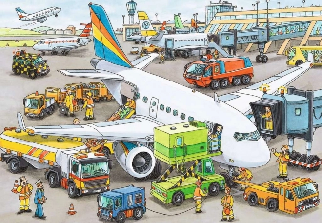 Puzzle Aéroport animé 35 pièces