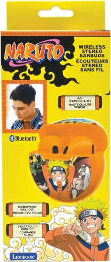 Écouteurs Bluetooth sans fil intra-auriculaires Lexibook Naruto avec microphone