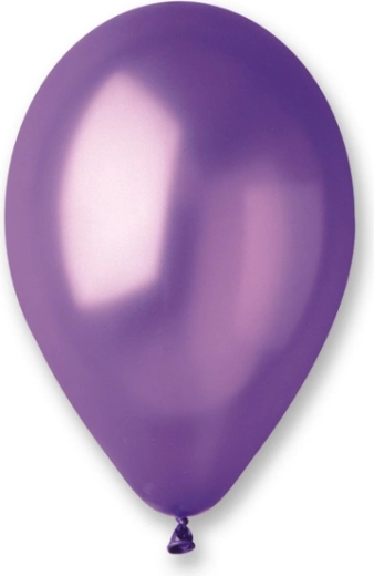 Ballons violets métalliques 25 cm