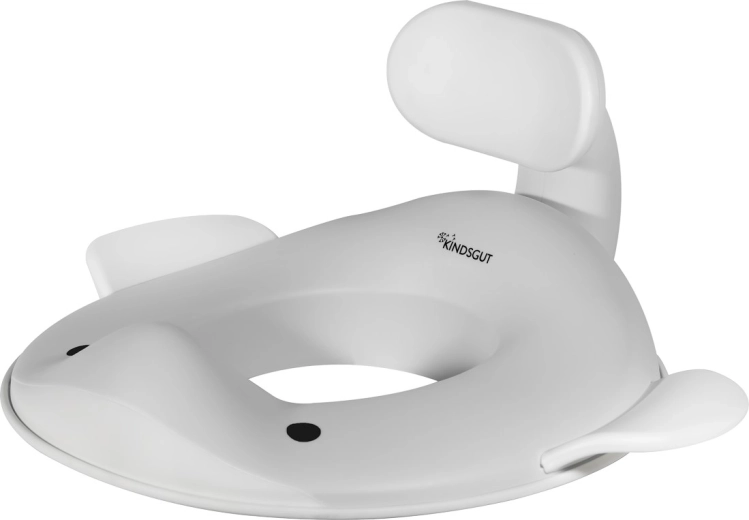 Réducteur de WC Kindsgut baleine gris clair