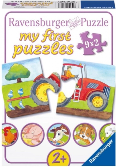 Ravensburger mes premiers puzzles à la ferme 9×2 pièces