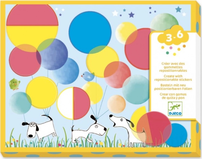 Djeco Collage Arc-en-ciel : Roues Magiques