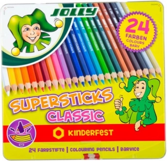 Supersticks 24 couleurs dans une boîte métallique
