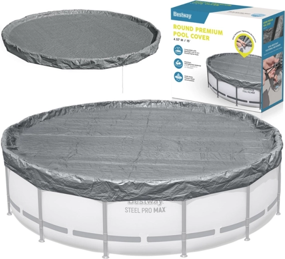 Bâche de couverture premium Bestway pour piscine ronde 4,57 m