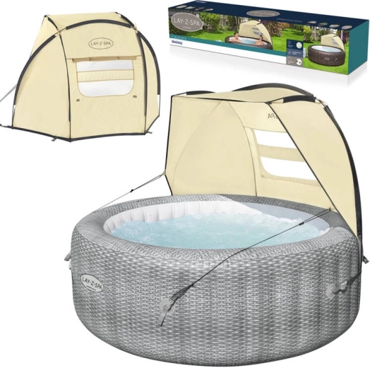 Abri pour SPA contre le vent et le soleil