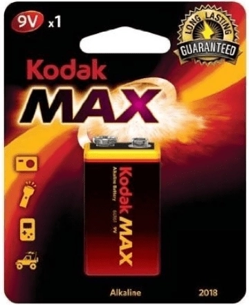 Pile alcaline Kodak Alkaline Max 9V