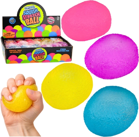 Balle sensorielle antistress à presser 6 cm, assortiment de couleurs