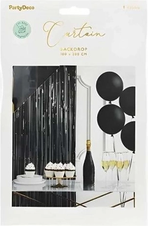 Rideau de fête noir 100 × 200 cm