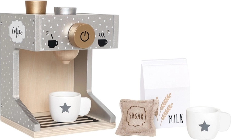 Cafetière en bois Jabadabado argentée