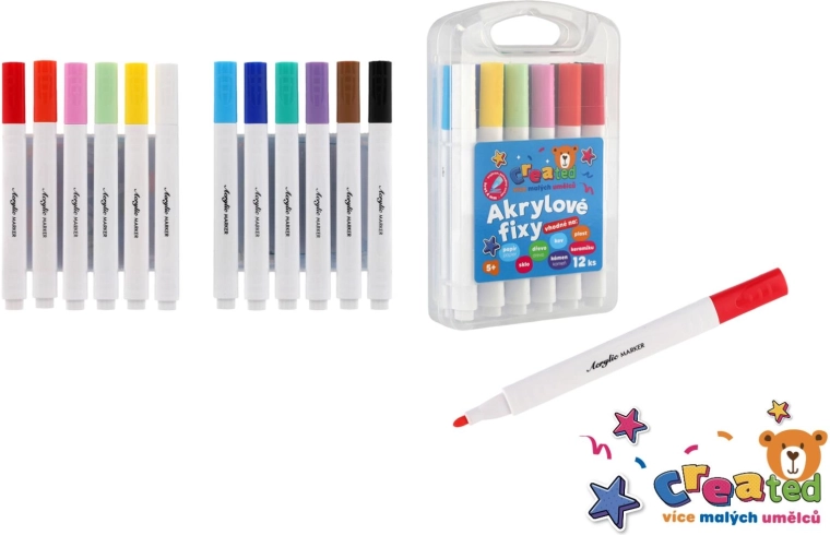 Feutres acryliques Creative, lot de 12 pcs