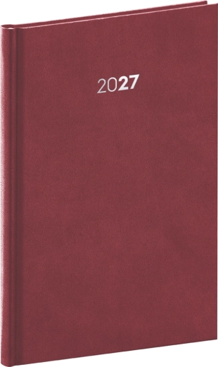 Agenda hebdomadaire Notique Balakon 2027 bordeaux 15 × 21 cm
