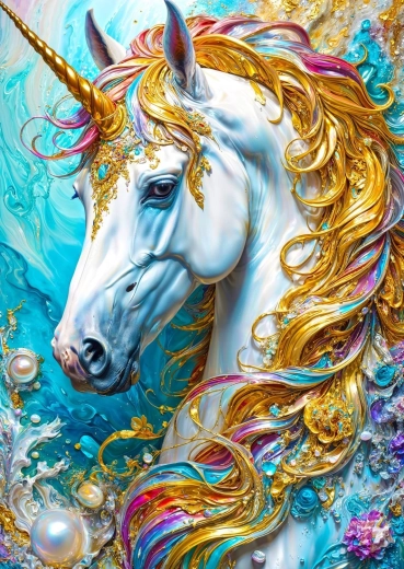 Puzzle Licorne dorée 1000 pièces