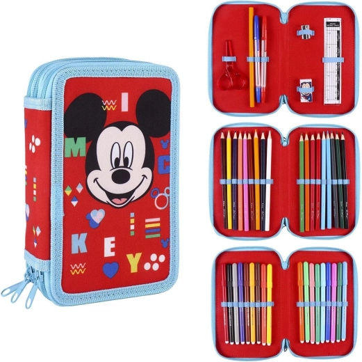 Trousse Mickey équipée à trois compartiments