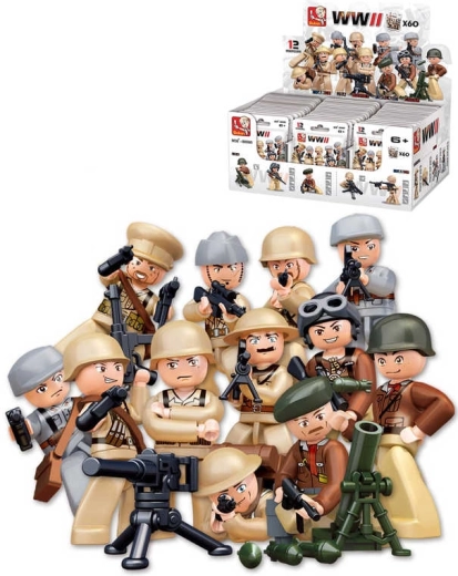 Sluban Army WWII mini figurine de soldat avec accessoires (blind bag) - 1 pièce