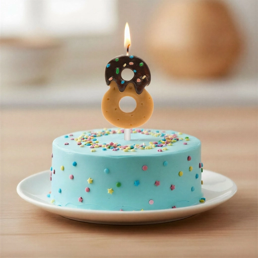 Bougie d’anniversaire en forme de chiffre 8