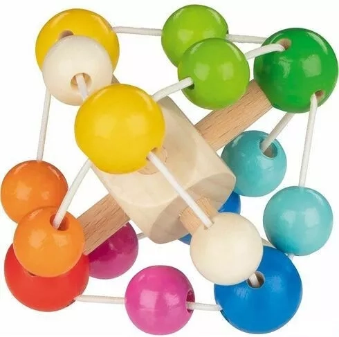 Hochet en bois coloré Heimess avec perles