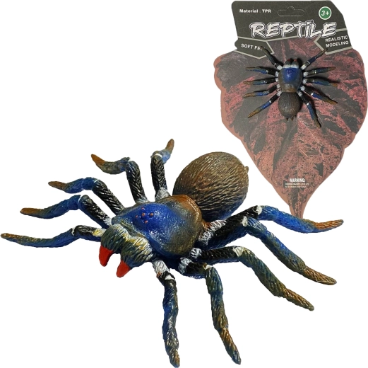 Nature vivante Blue Tarantula – modèle réaliste d’araignée 8 cm