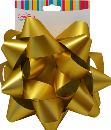 Nœud cadeau doré 20 cm