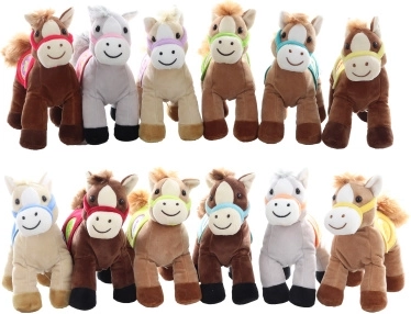 Poney en peluche avec sons 22 cm