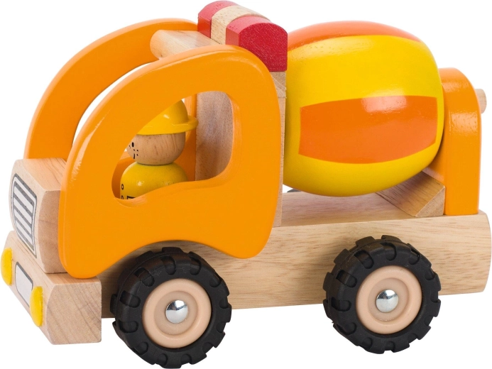 Camion malaxeur en bois avec pneus en caoutchouc - 1 pièce