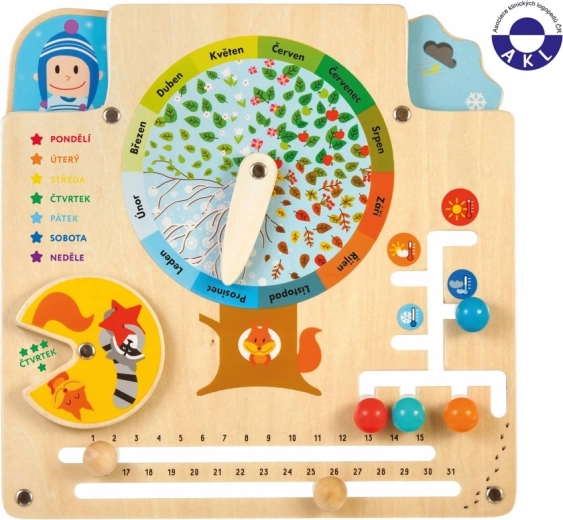 Lucy & Leo Calendrier de la nature – tableau éducatif en bois