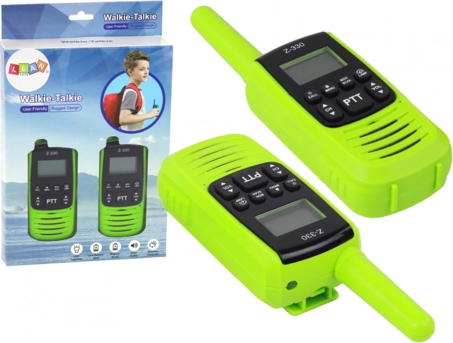 Talkie-Walkie vert compact avec portée de 3 km pour communication en déplacement