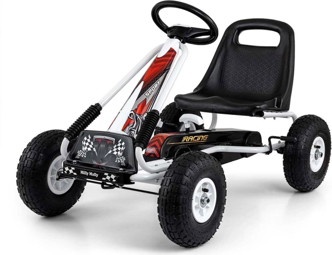 Kart à pédales pour enfants MILLY MALLY Thor blanc