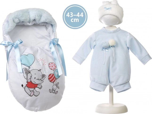 Tenue avec chancelière pour poupée NEW BORN 43–44 cm