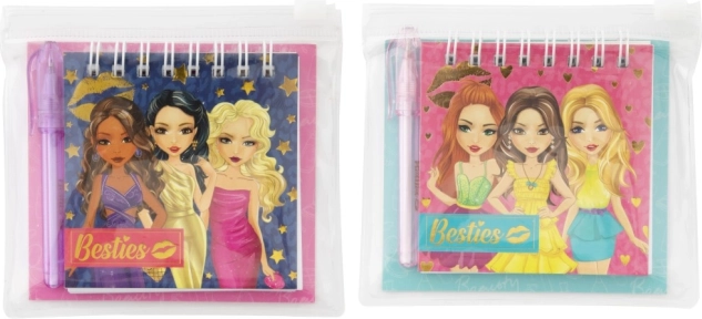 Mini carnet avec crayon Besties