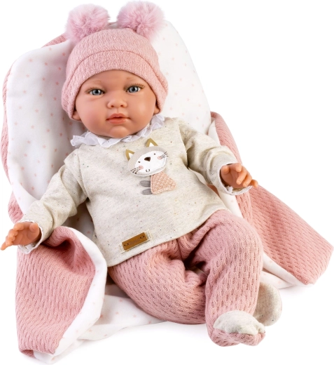 Guca Nerea, poupée bébé réaliste lestée avec sons et corps souple en tissu, 42 cm