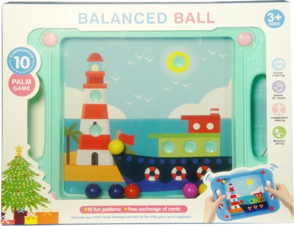 Jeu d’adresse pour enfants avec billes colorées et images interchangeables