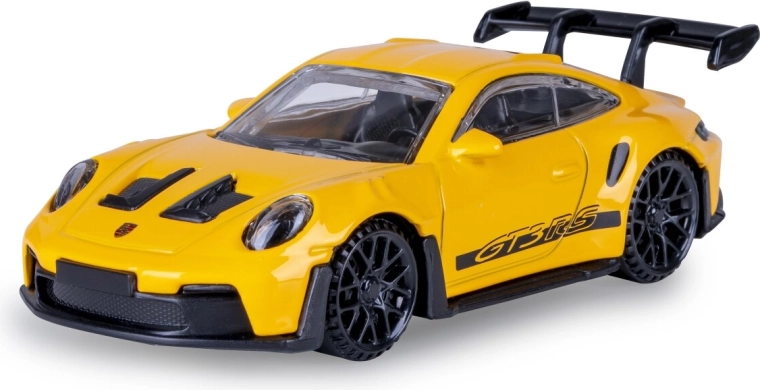 Modèle métallique Porsche 911 GT3 RS à l’échelle 1:43, jaune