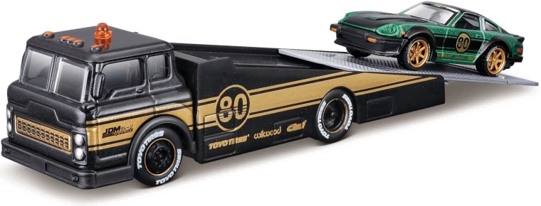 Maisto Design Elite Transport camion rampe avec Datsun 280ZX 1980 1:64