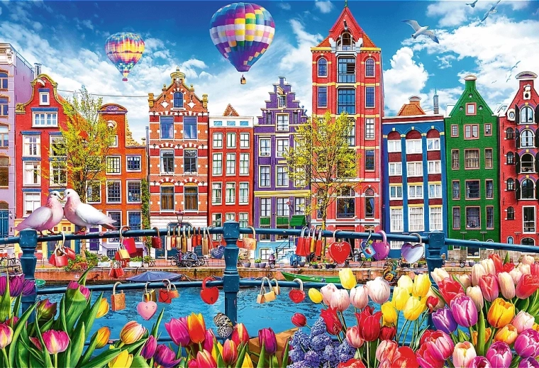 Puzzle Amsterdam coloré 1500 pièces TREFL