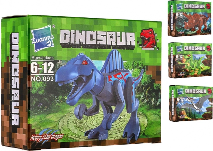 Jeu de construction en plastique dinosaures – assortiment d’espèces en boîte 13 × 10 cm