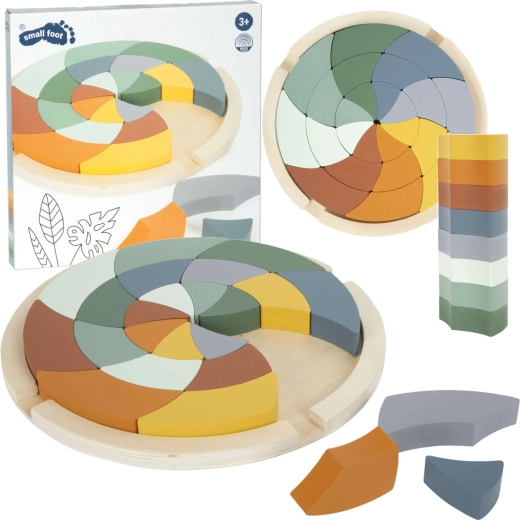 Puzzle en bois coloré safari mandala small foot