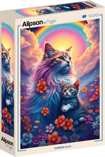 Puzzle Alipson chats arc-en-ciel 1000 pièces