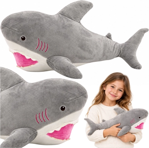 Requin en peluche Mascotte Hugs 50 cm gris