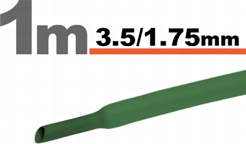 Gaine thermorétractable verte 3,5 / 1,75 mm