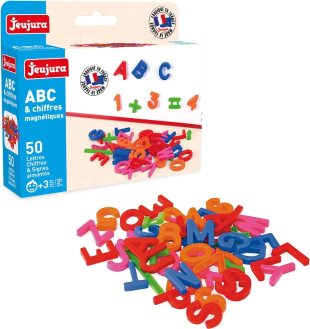 Jeujura lettres magnétiques colorées – lot de 50 pièces