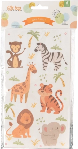 Sachet cadeau Jungle 12 × 8 × 22 cm (6 pcs)