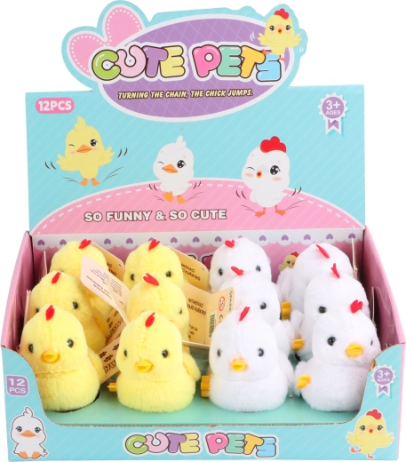 Poussin sauteur à remontoir avec crête rouge