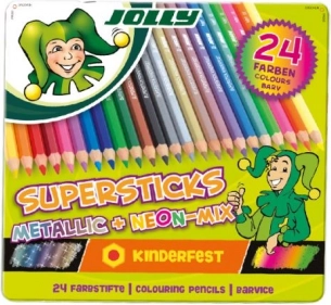 Crayons Supersticks 24 couleurs y compris métalliques et néon